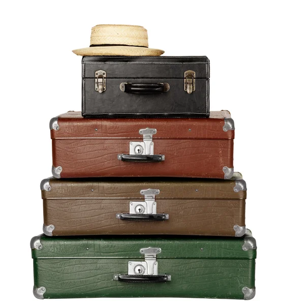 Cztery walizki — Zdjęcie stockowe