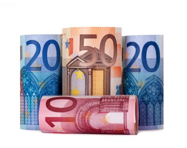 Rolled up hundred euro clipart