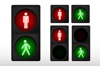 Pedestrian traffic ligh clipart