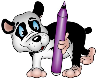 Giant Panda Painter clipart