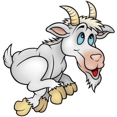 Running Goat clipart