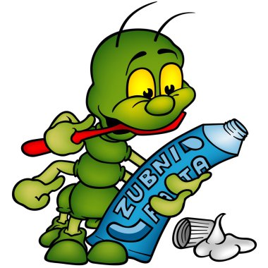 Centipede and Tooth Paste clipart