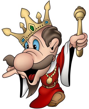 Absent Minded King clipart