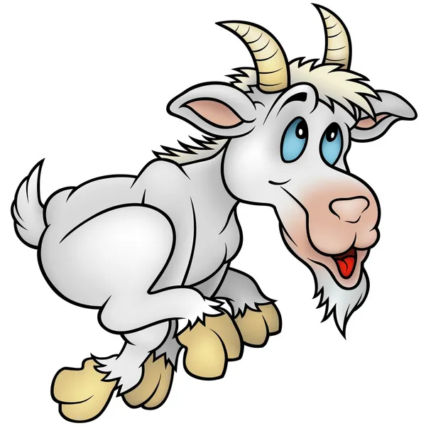 Running Goat — Stock Vector