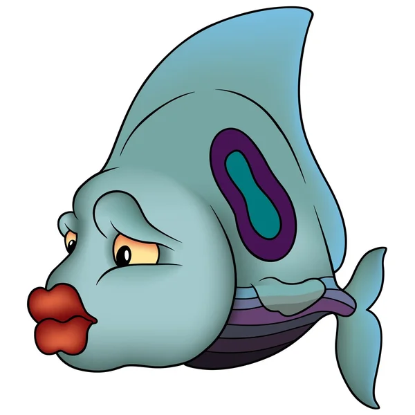 Modrá krásná ryba — Stockový vektor