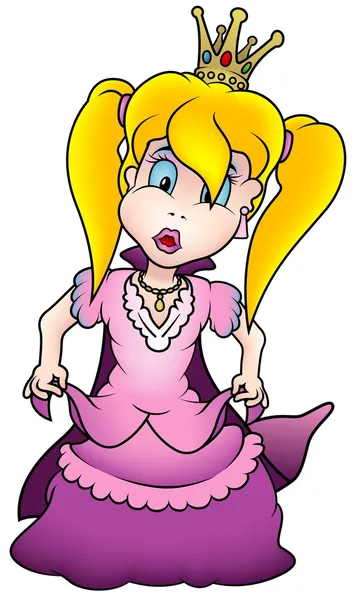 公主与粉红色的裙子 — 图库矢量图片