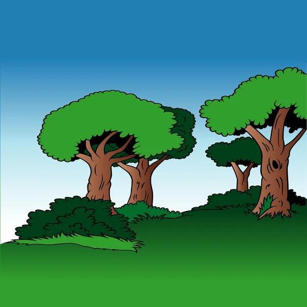 Träd gränd — Stock vektor