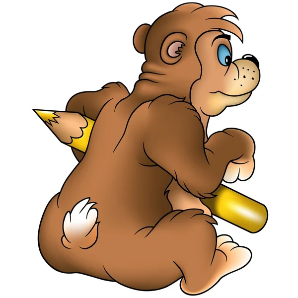 Niedźwiedź brunatny malarz — Wektor stockowy