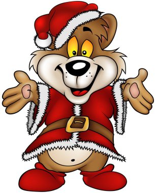 Christmas Happy Bear clipart