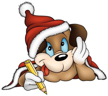 Santa Claus Dog clipart