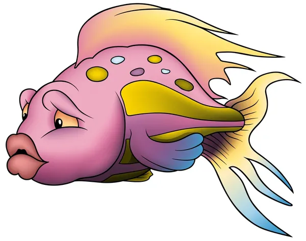 Rosa schöner Fisch — Stockvektor
