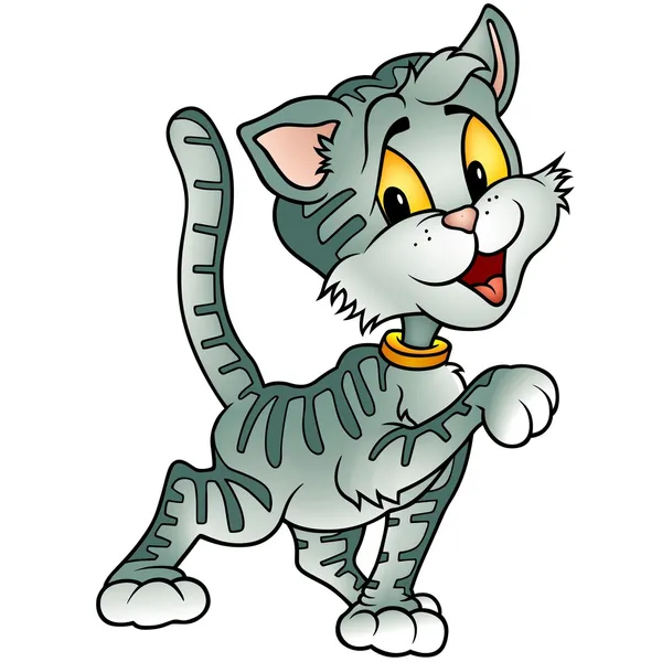 ストライプ当惑子猫 — ストックベクタ