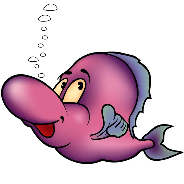 Pesce allegro viola — Vettoriale Stock