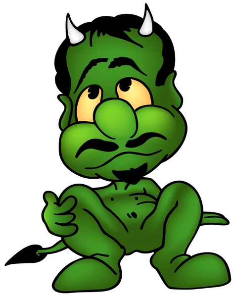 Grüner Teufel — Stockvektor