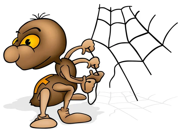 Araignée brune — Image vectorielle