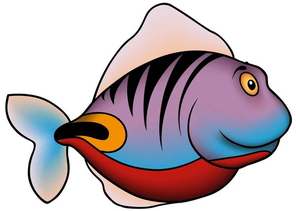 Tropiska randig fisk — Stock vektor