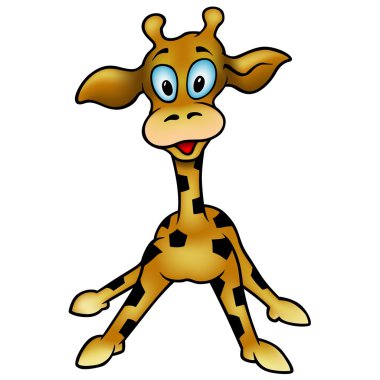 Cheerful Giraffe clipart