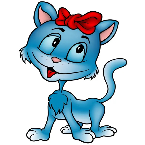 蓝色小猫 — 图库矢量图片