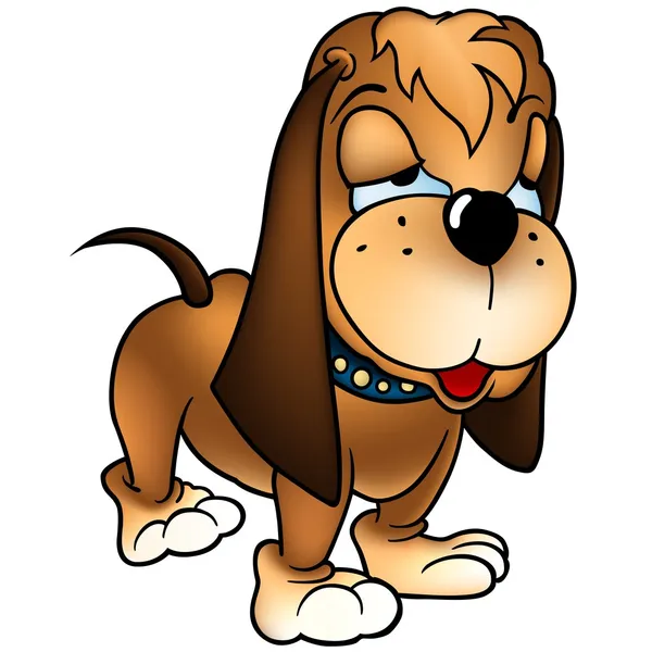 Basset σκύλος στέκεται — Διανυσματικό Αρχείο