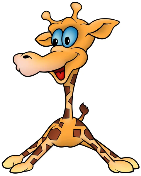 Lachende giraffe — Stockvector