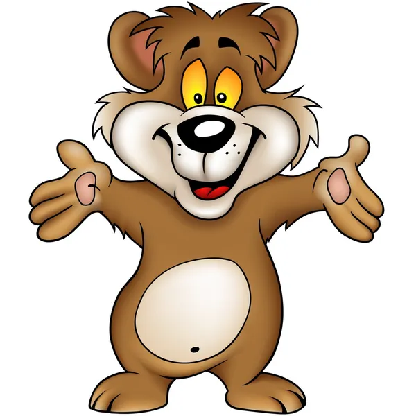 Szczęśliwy, niedźwiedź brunatny — Wektor stockowy