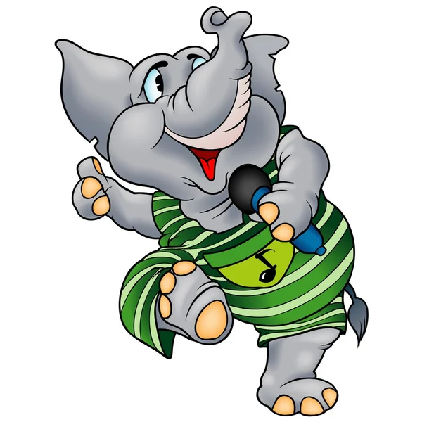 大象与麦克风 — 图库矢量图片