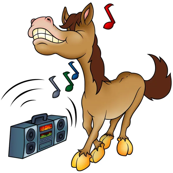 Häst och musik — Stock vektor