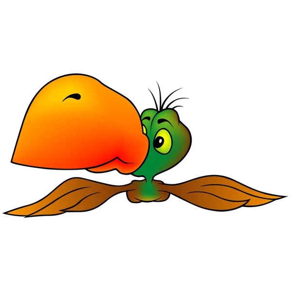 Papagaio-de-cabeça-verde —  Vetores de Stock