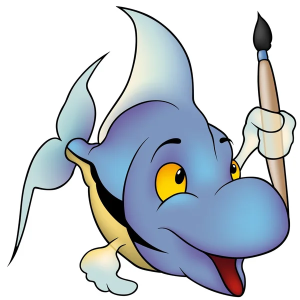 Блакитна риба живописець — стоковий вектор