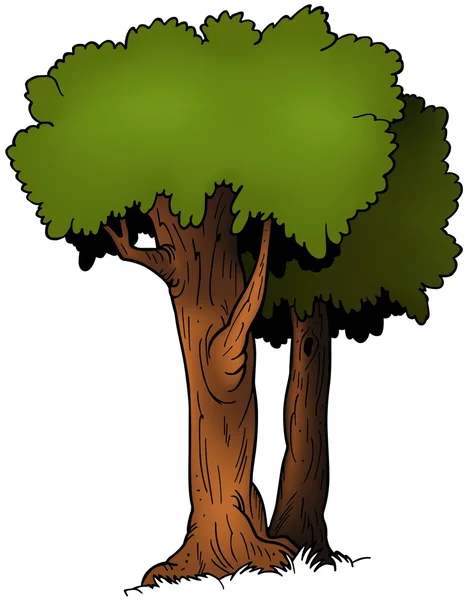 Due alberi — Vettoriale Stock