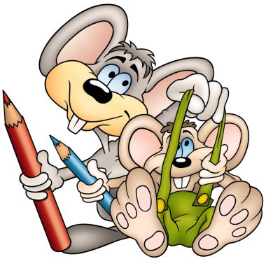 Two Mouses Painters clipart