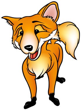 Standing Fox clipart