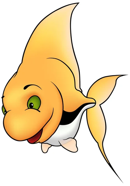 Желтая скалярная рыба — стоковый вектор