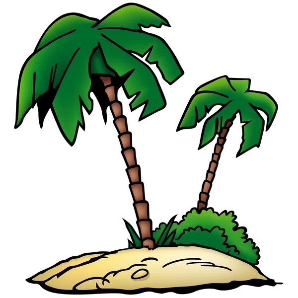 Palmy wyspa — Wektor stockowy