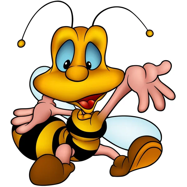 Eşek arısı ve hoş geldiniz — Stok Vektör