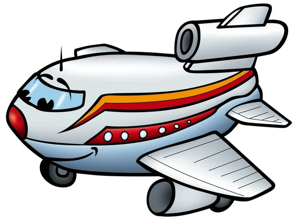 Smiling Airplane — Stock Vector