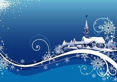 Abstract Blue Xmas clipart