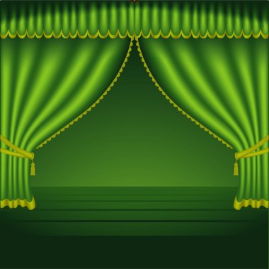 Yeşil tiyatro perdesi