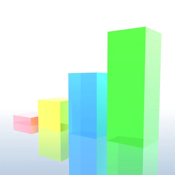 Colored Graph — Stock Vector