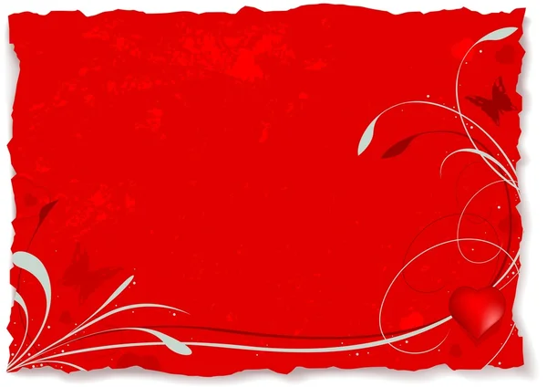 Carte de Saint Valentin rouge — Image vectorielle