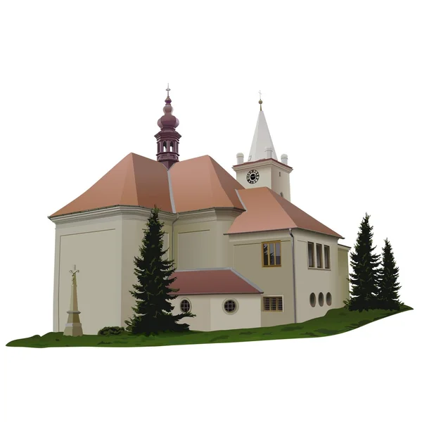 Église en brique — Image vectorielle