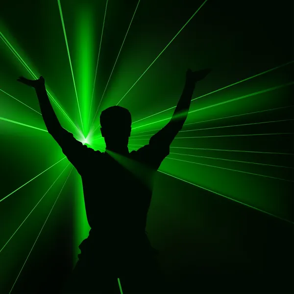 Green Laser Show — Stock Vector