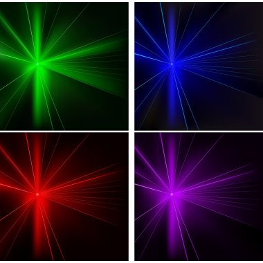 Laser Rays Set clipart