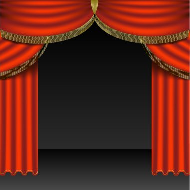 Red Curtain clipart