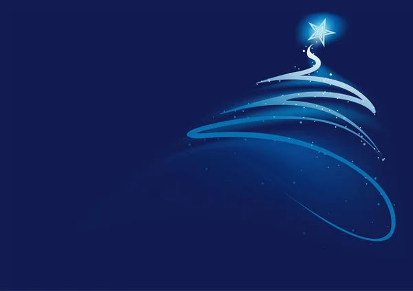 Μπλε αφηρημένη Χριστούγεννα δέντρο — Διανυσματικό Αρχείο