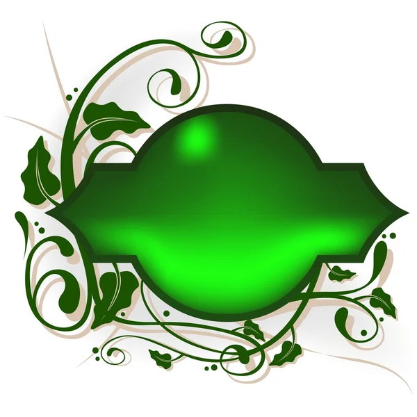 Зелёное цветочное знамя — стоковый вектор