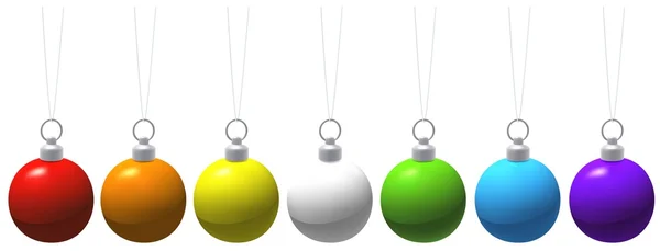 色的圣诞球 — 图库矢量图片