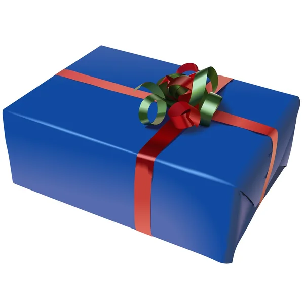 Синий подарок — стоковый вектор