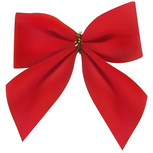 Röd jul bow — Stock vektor