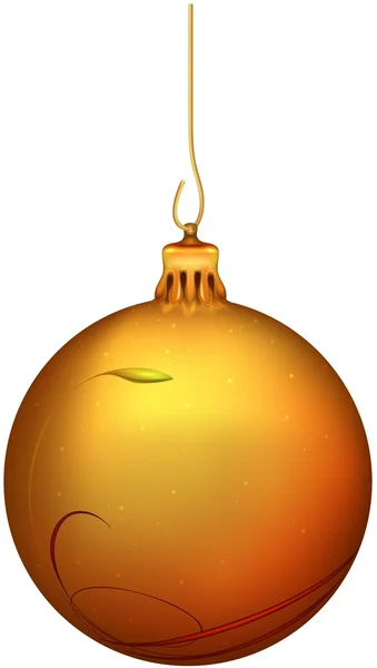 Altın christmas topu — Stok Vektör
